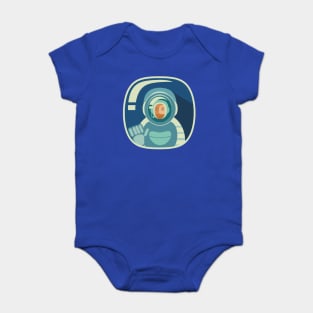 astronaut in space station Baby Bodysuit